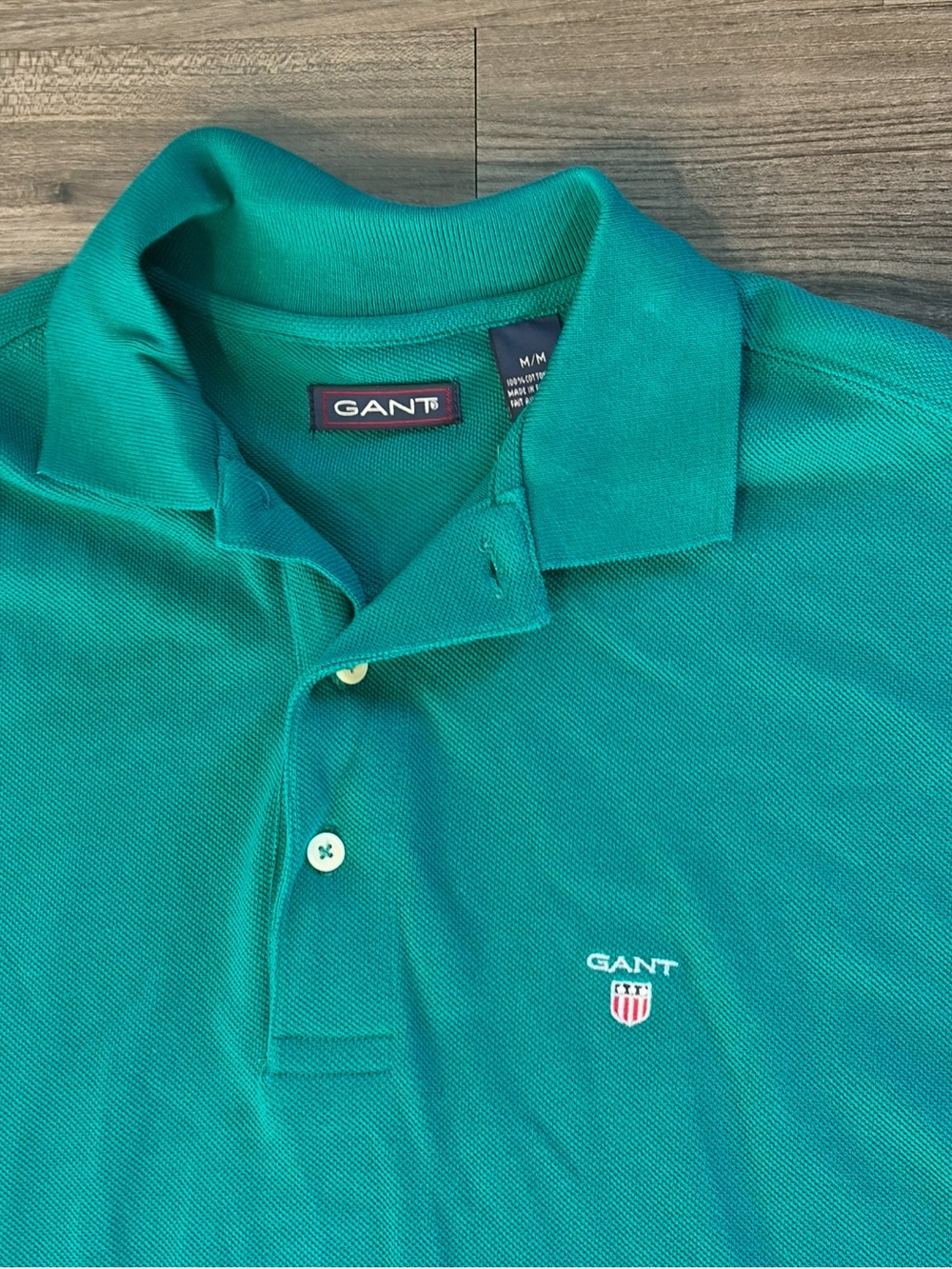 Gant Men's Teal Green Polo Shirt 100% Cotton